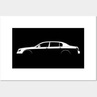 Bentley Continental Flying Spur (2005) Silhouette Posters and Art